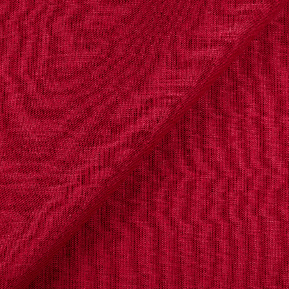 IL019 All-purpose 100% Linen Fabric Crimson Softened