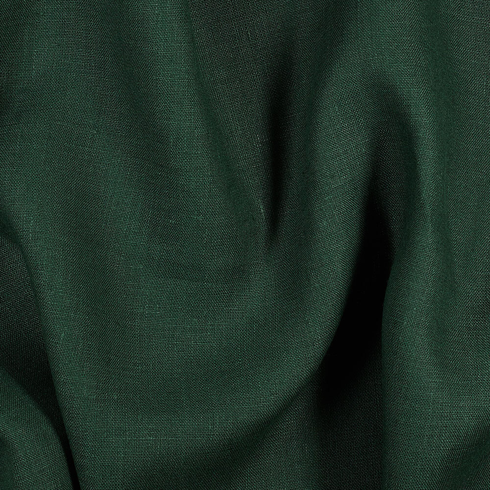 IL019 All-purpose 100% Linen Fabric Emerald Softened
