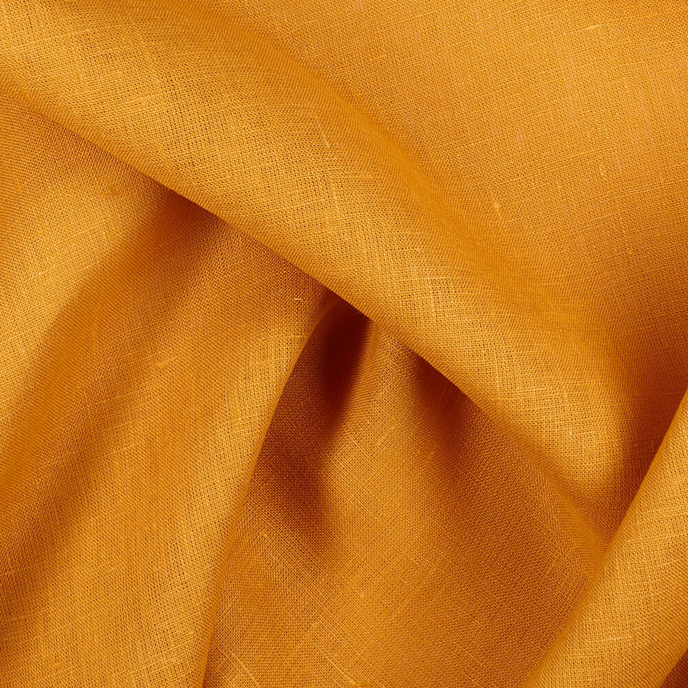 IL019 All-purpose 100% Linen Fabric Autumn Gold Softened