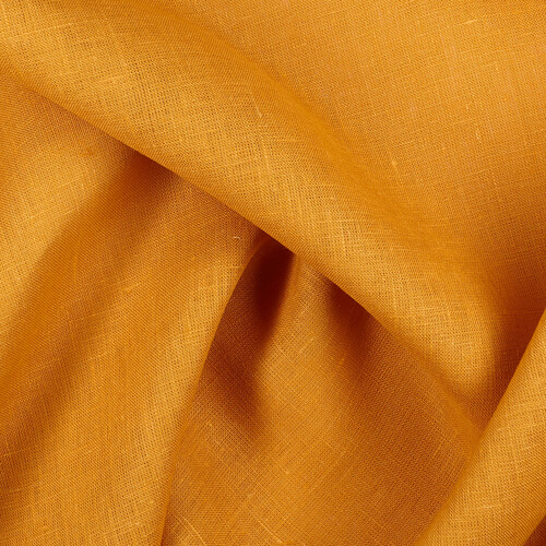 IL019 All-purpose 100% Linen Fabric Autumn Gold Softened