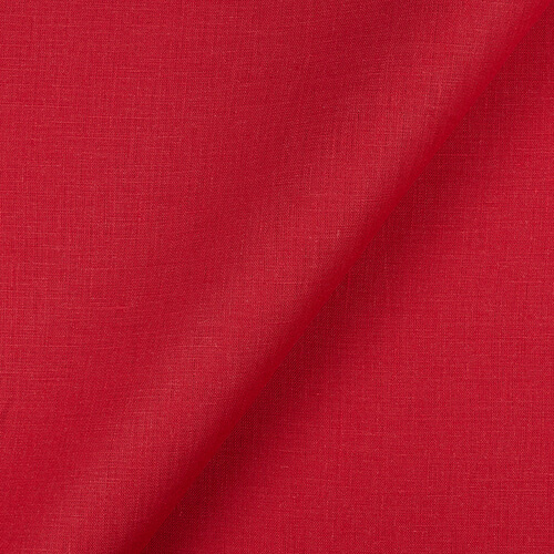 IL020 Handkerchief 100% Linen Fabric Firecracker Red Softened