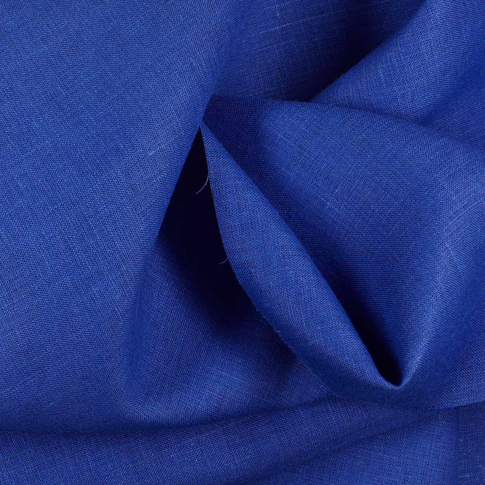 Fabric IL019 Allpurpose 100 Linen Fabric Deep Ultramarine Softened