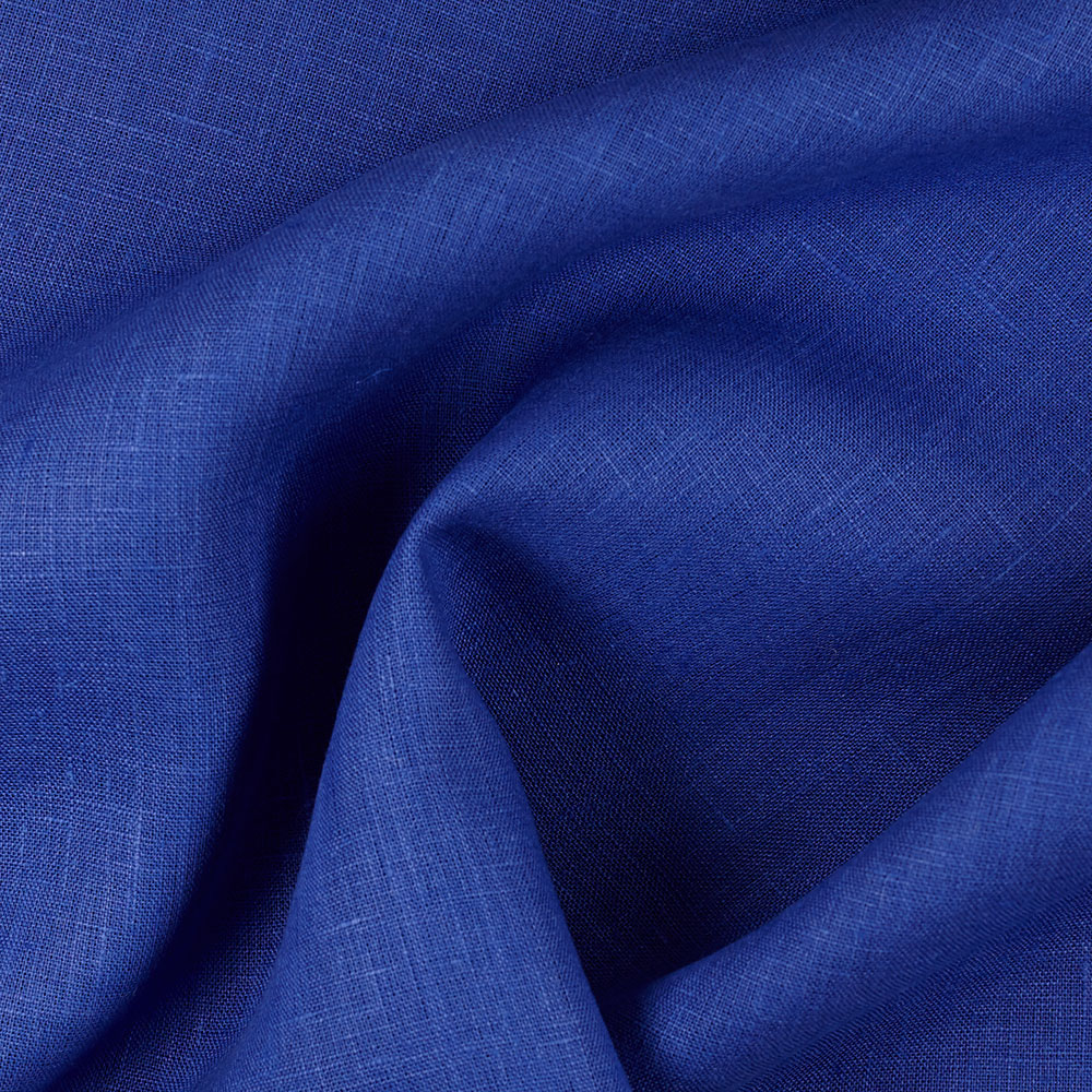 Fabric bolt IL019 100% Linen fabric DEEP ULTRAMARINE Softened