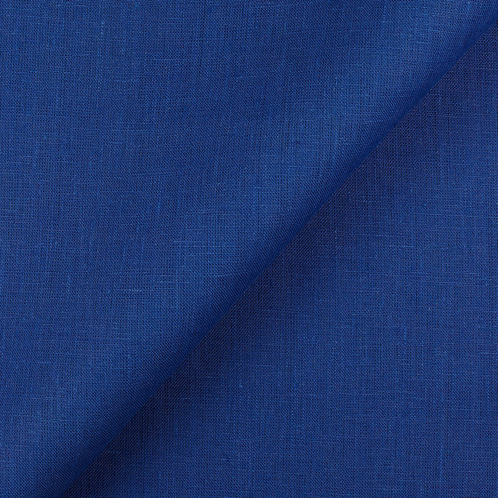 Fabric IL019 100% Linen fabric ROYAL BLUE Softened