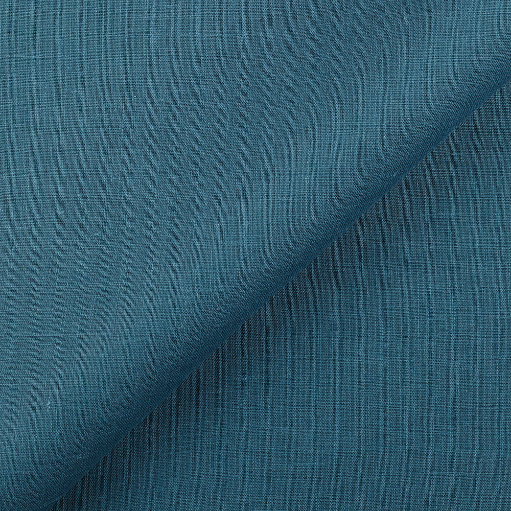 Fabric IL020 Handkerchief 100% Linen Fabric Blue Apatite Softened