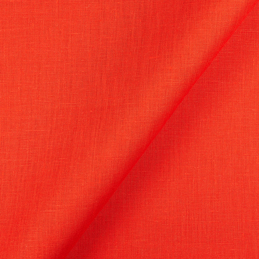 Fabric IL020 100% Linen fabric CORAL Softened