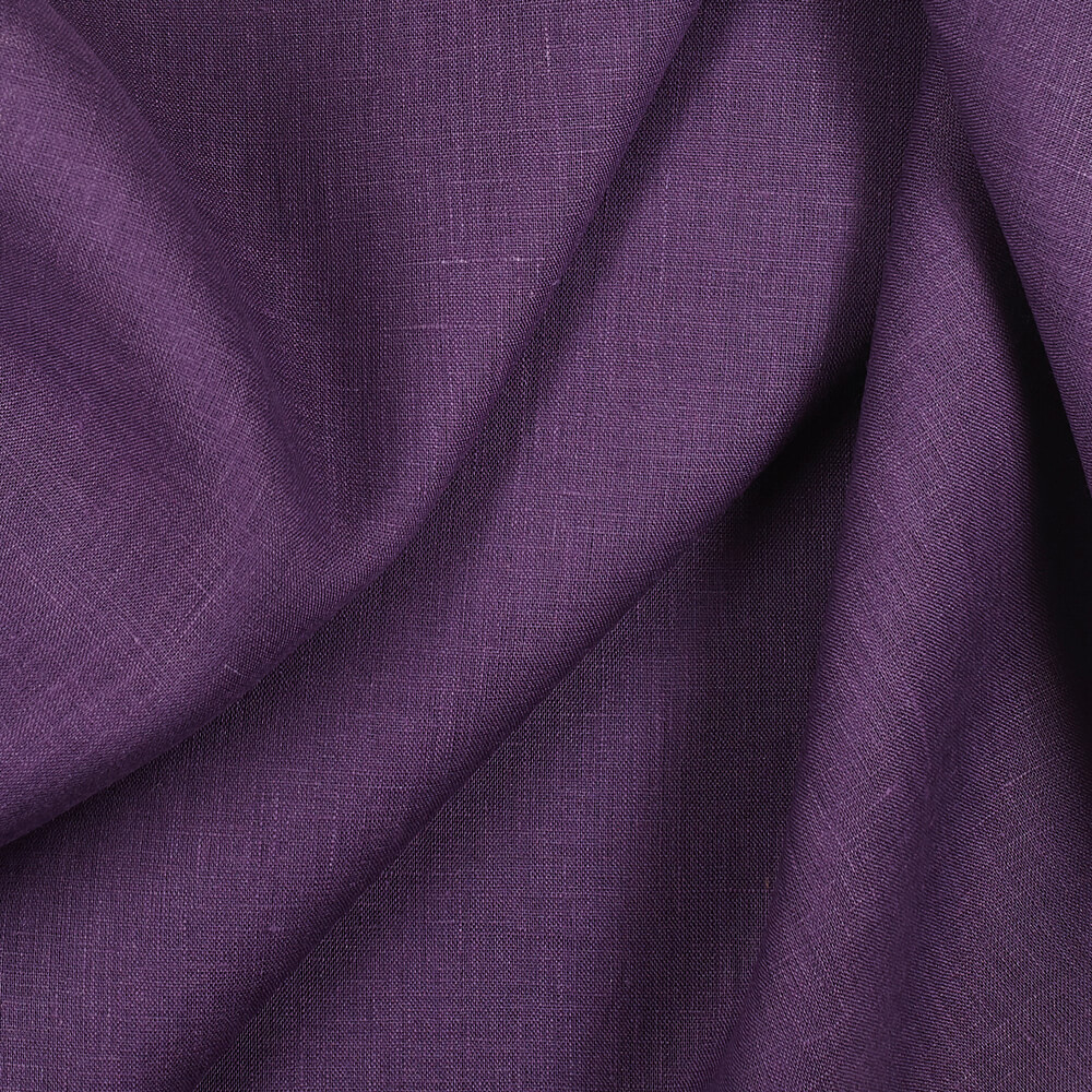 Fabric IL020 100 Linen fabric ROYAL PURPLE Softened