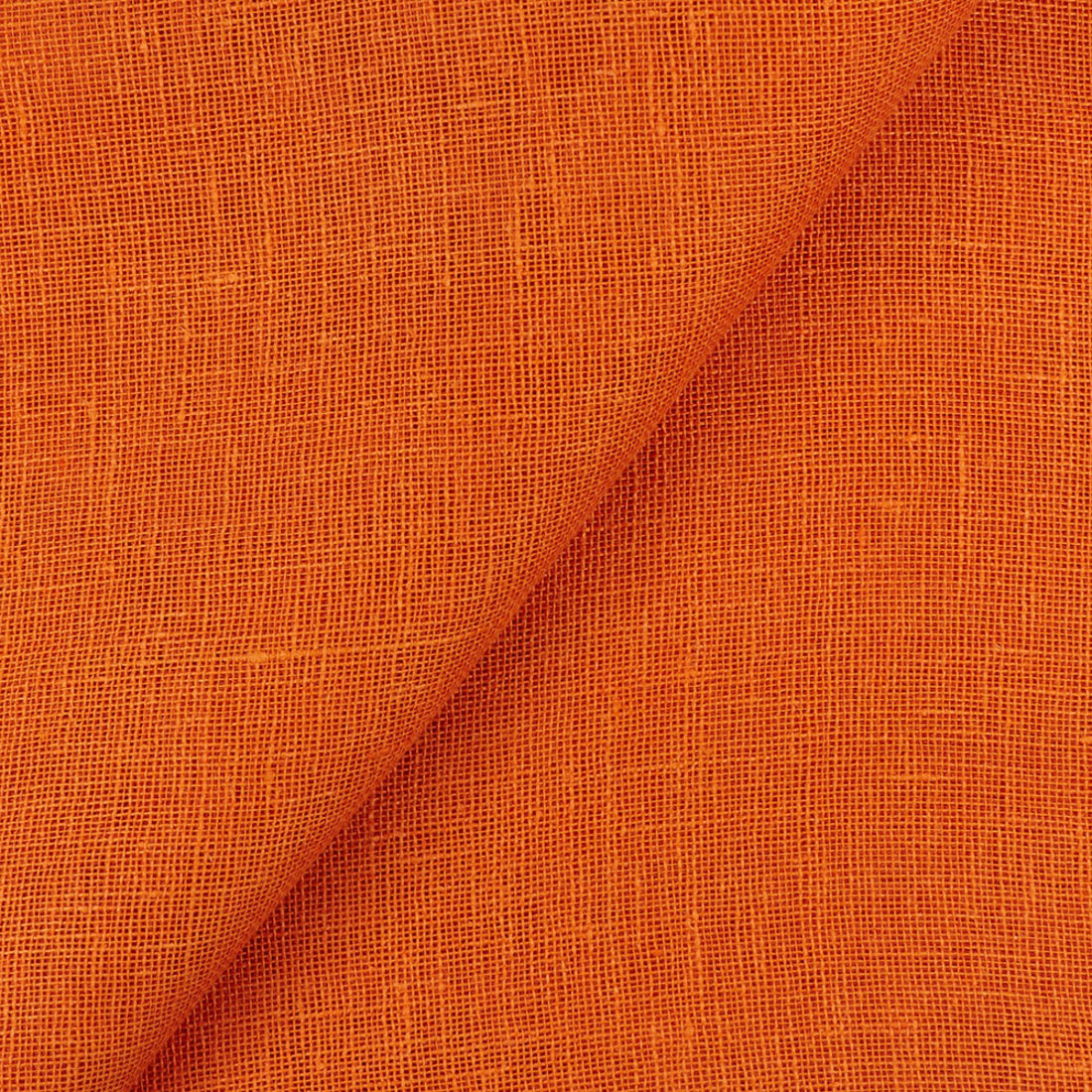 Fabric IL041 Open Weave 100% Linen Fabric Tangerine Softened