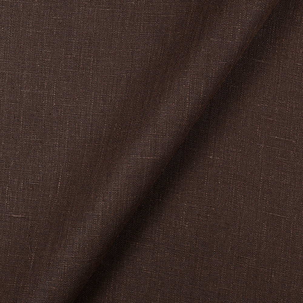 Fabric IL090 100 Linen Fabric Chocolate Softened