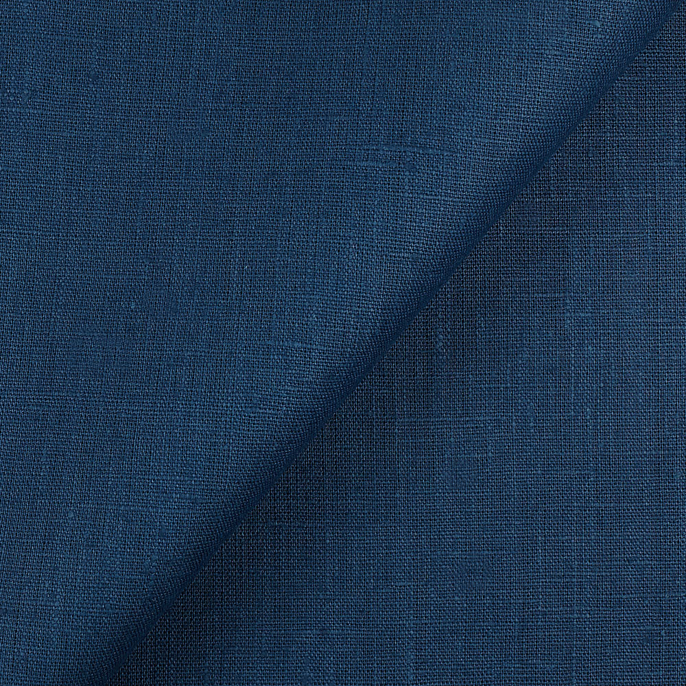 Fabric Il090 100% Linen Fabric Ensign Blue Softened