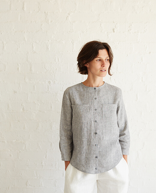 High Low Hem Linen Shirt Pattern second